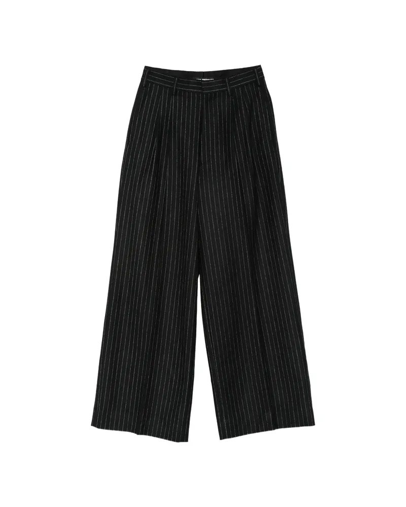 Junya Watanabe Pinstripe-pattern Pleated Tailored Trousers Black