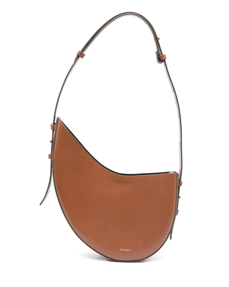 Soeur Small Wino Leather Shoulder Bag Brown