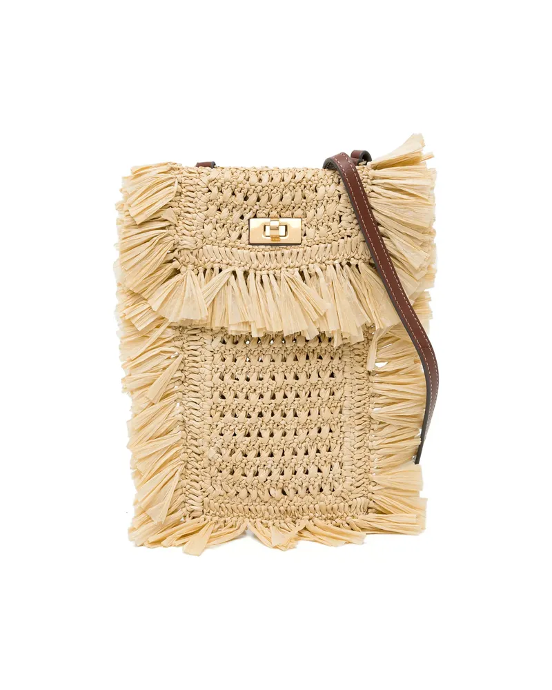 Anya Hindmarch Raffia Crossbody Bag Neutrals