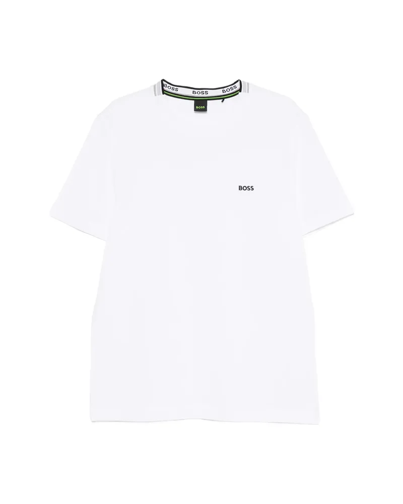 HUGO BOSS Logo-embroidered T-shirt White