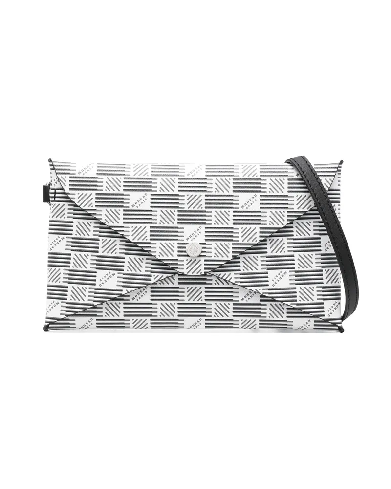 Moreau Paris Geometric-pattern Clutch Bag White