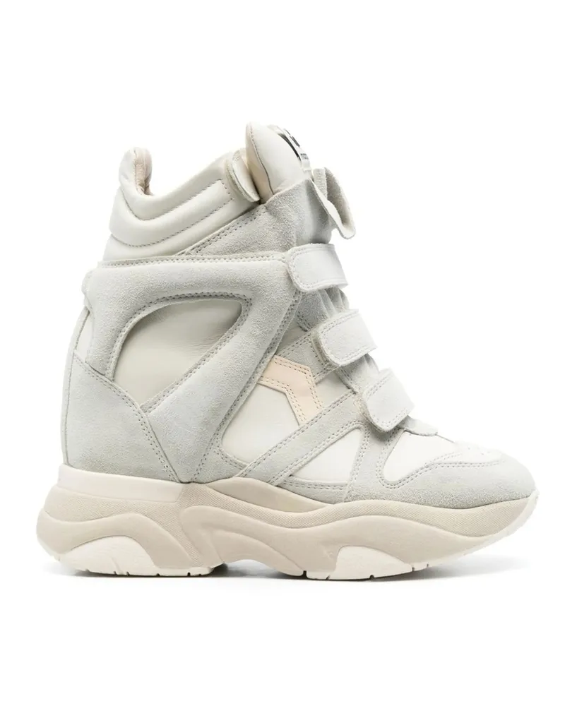 Isabel Marant Balskee High-top Leather Sneakers White