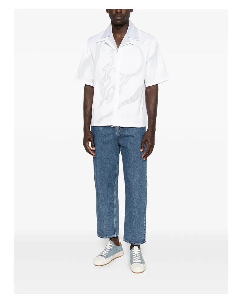 Casablanca Paris Patterned Shirt White