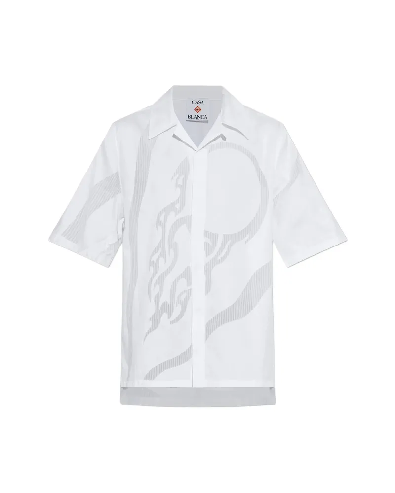 Casablanca Paris Patterned Shirt White