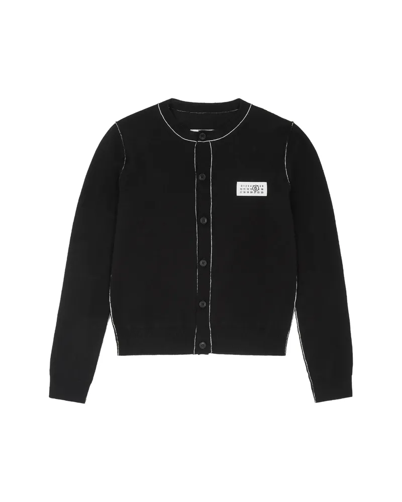 Maison Margiela Button-front Wool Blend Knit Cardigan Black