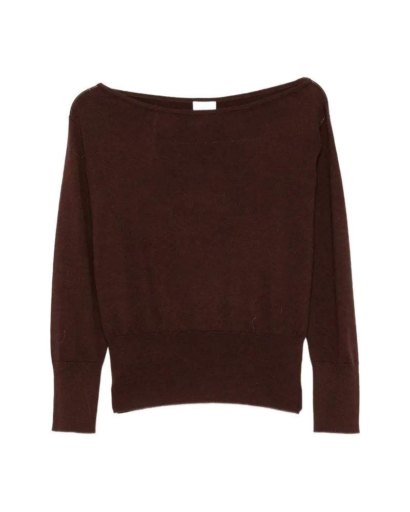 Calvin Klein Boat-neck Sweater Brown