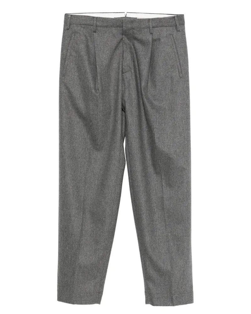 Incotex Wool Blend Straight-leg Trousers Grey