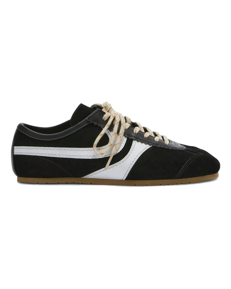 Dries van Noten Suede Stripe Sneakers Black