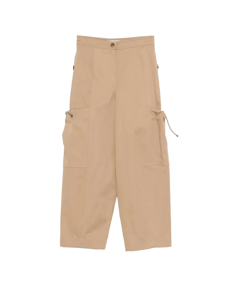 Max Mara Mxmlepre Cargo-pocket Trousers Neutrals