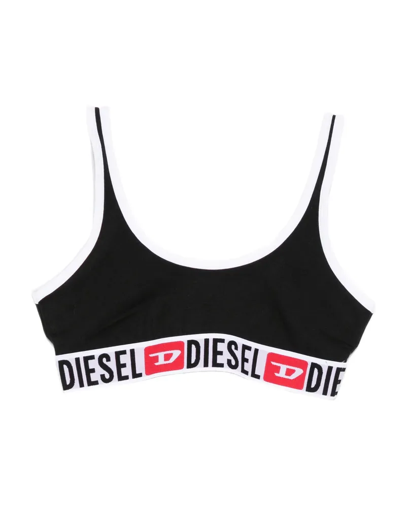 Diesel Logo Band Bra Black