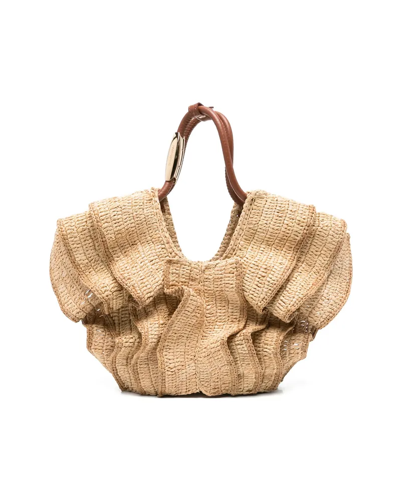 Zimmermann Small Goldentime Tote Bag Neutrals
