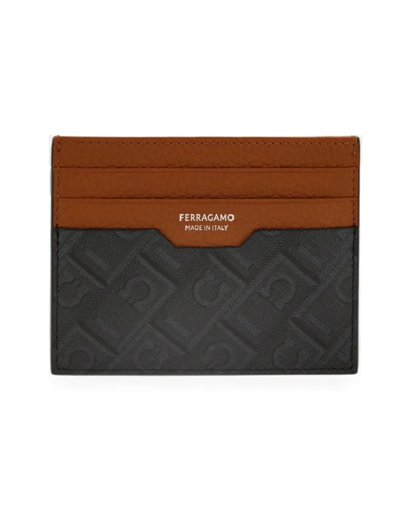 Ferragamo Ferragamo Monogram Credit Card Holder Black