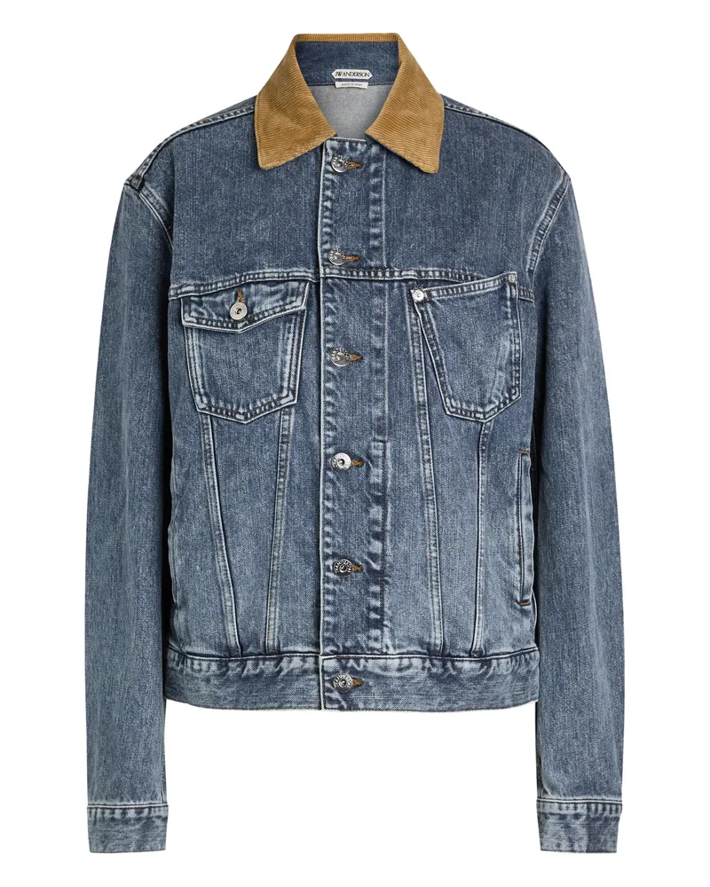J.W.Anderson Corduroy-collar Denim Jacket Blue