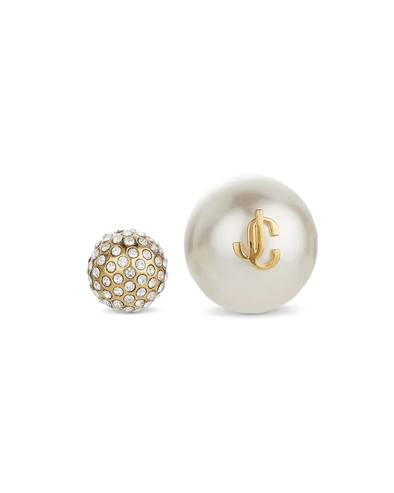 Jimmy Choo Auri Logo-embellished Stud Earrings Gold