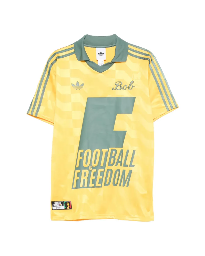 adidas Bob Marley Originals Three-stripe T-shirt Yellow