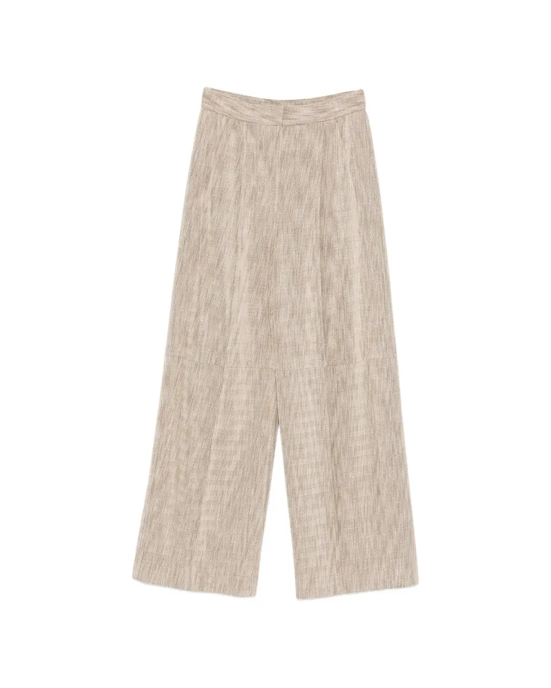 Giorgio Armani Textured Trousers Neutrals