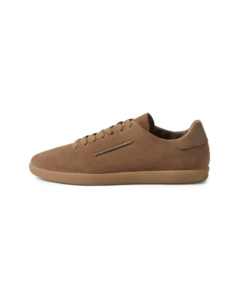Ermenegildo Zegna Dark Beige Suede 232 Sneakers Brown