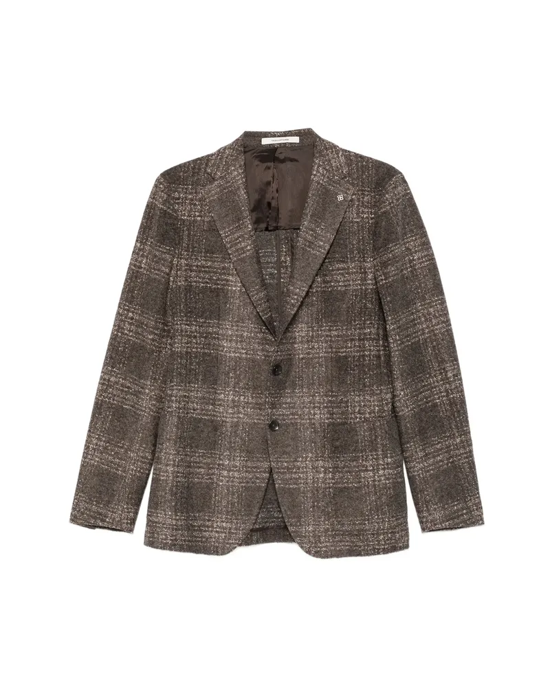 Tagliatore Check-pattern Jacket Brown
