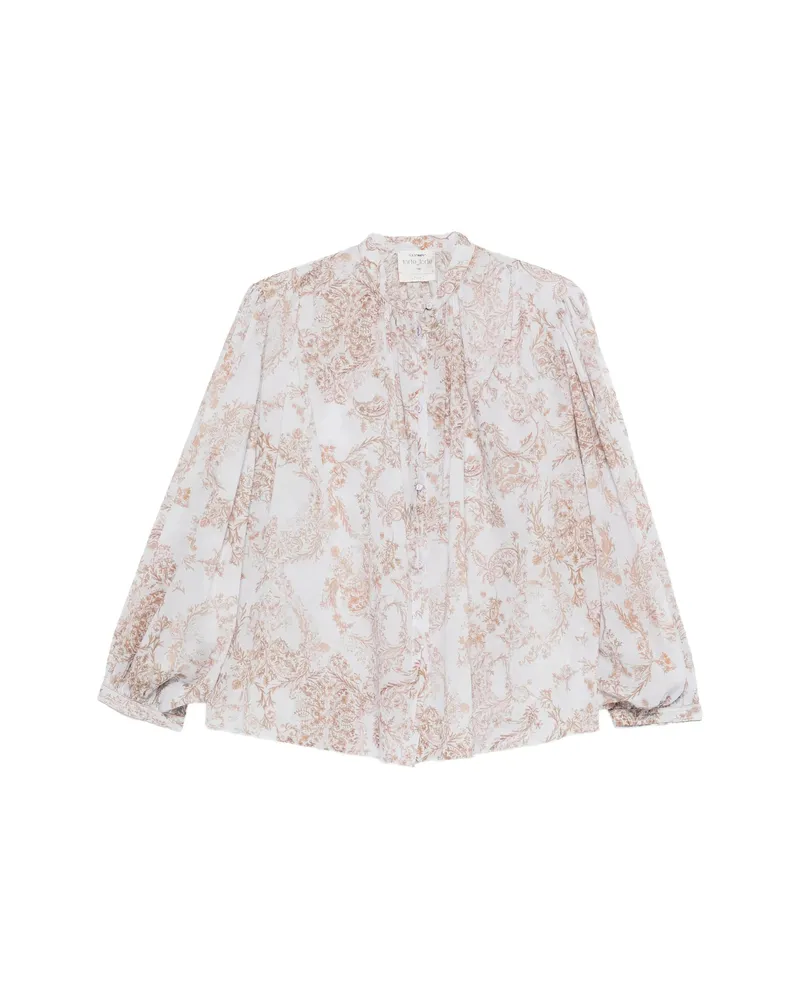forte_forte Floral-detail Long-sleeve Shirt Pink