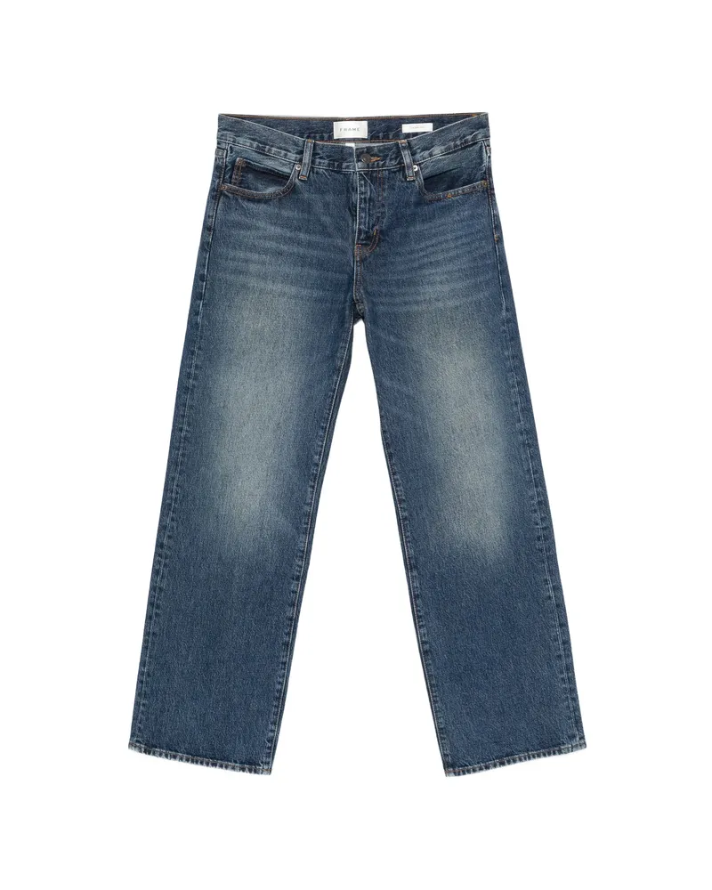 Frame Denim The Saturday Faded Wide-leg Jeans Blue