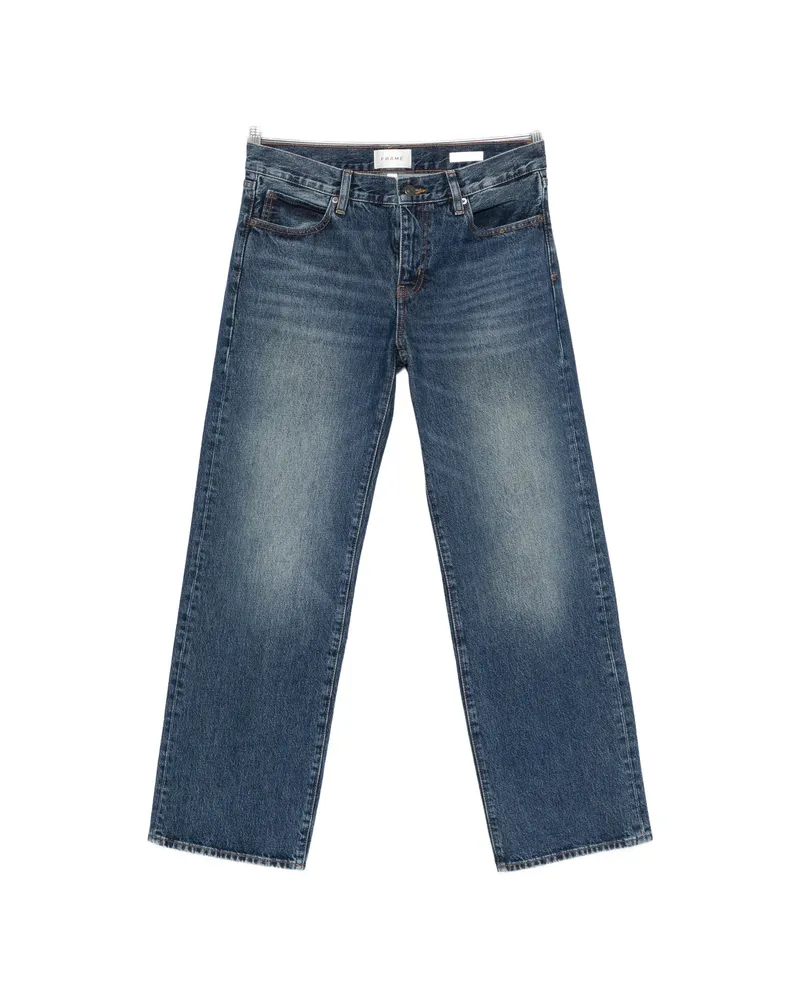 Frame Denim The Saturday Faded Wide-leg Jeans Blue