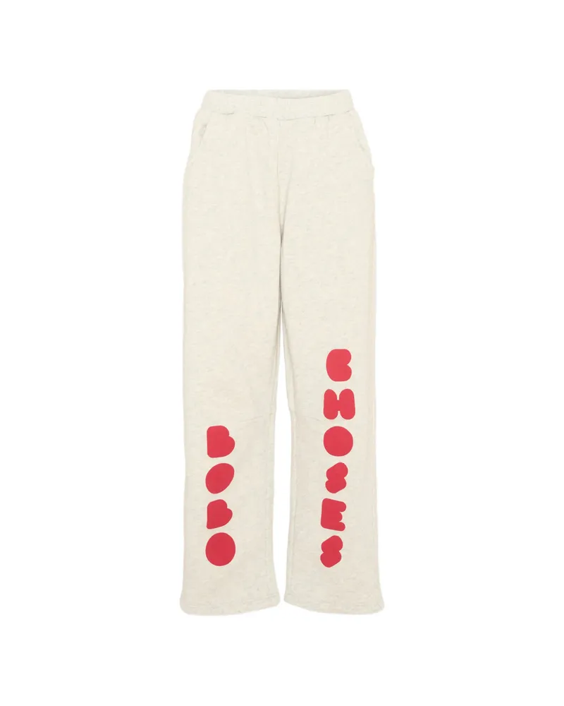 BOBO CHOSES Bolder Logo-print Track Pants Grey