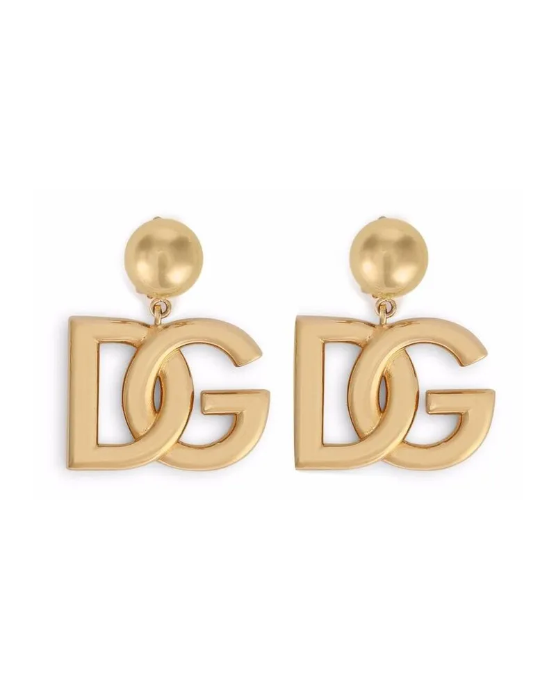 Dolce & Gabbana Logo Clip-on Earrings Gold
