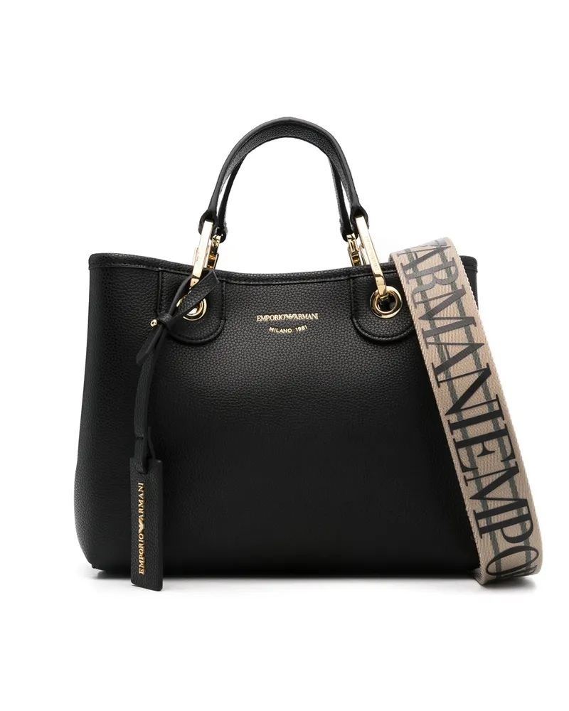 Emporio Armani Logo-debossed Tote Bag Black