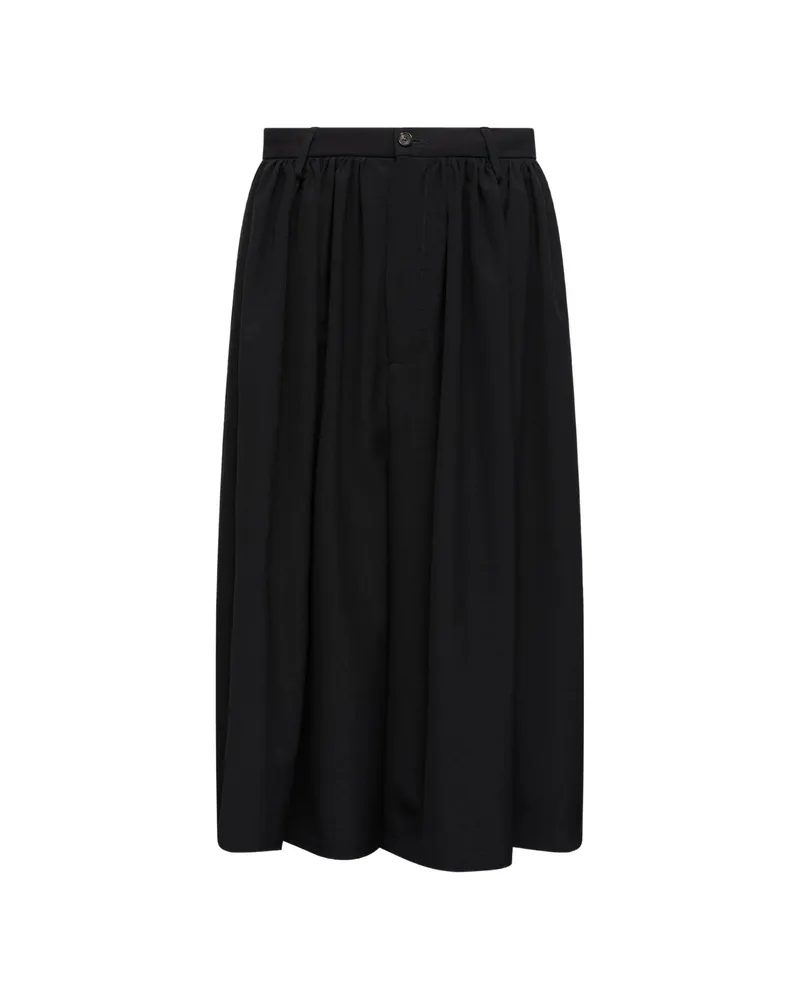 Maison Margiela Gathered Pleated Shorts Black