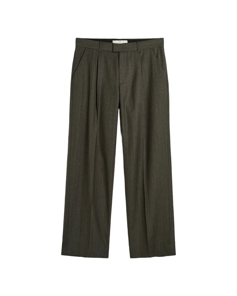 Our Legacy Pinstripe-pattern Pleated Trousers Grey