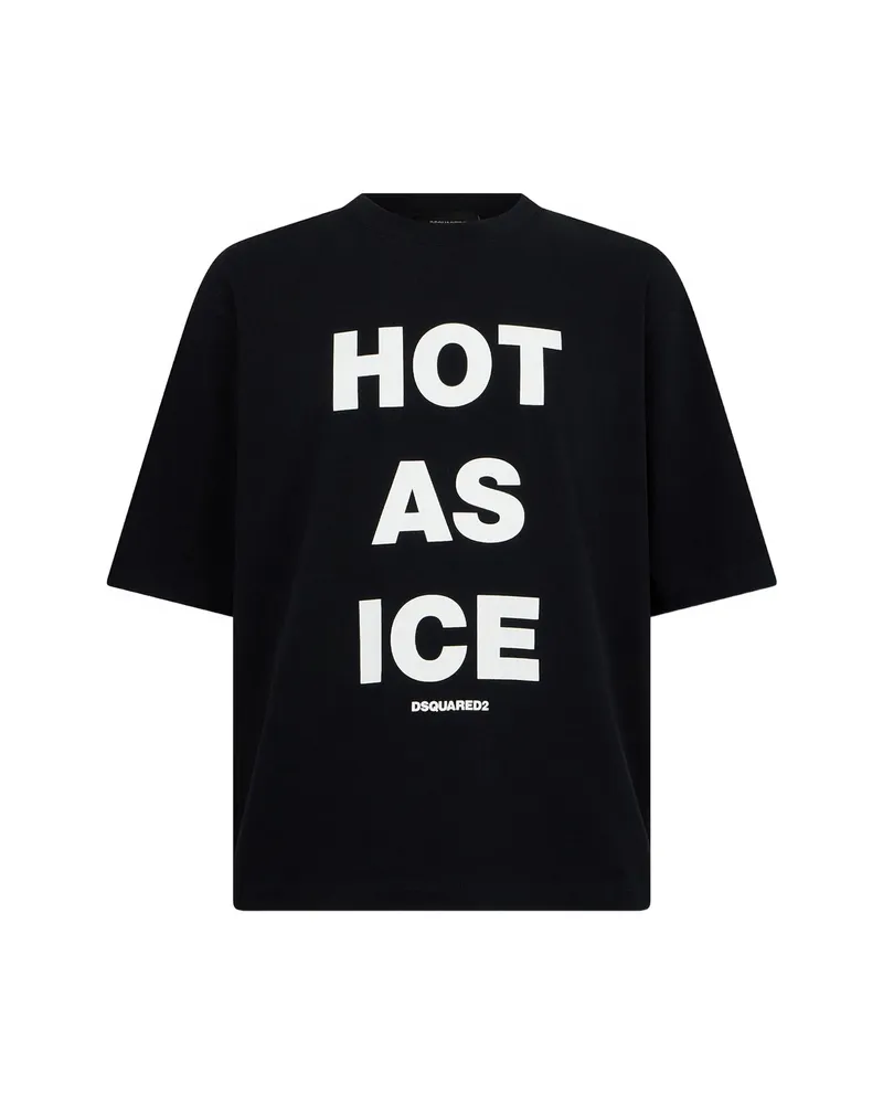 Dsquared2 Hot As Ice Loose Fit T-shirt Black