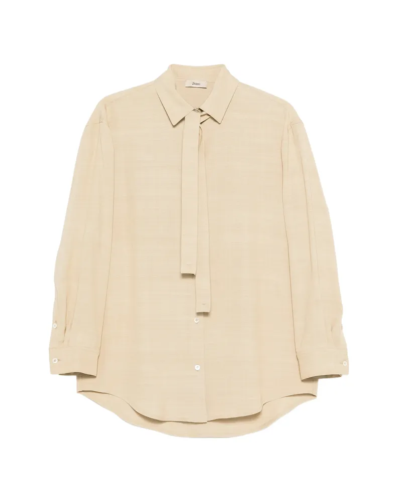 Herno Tie-neck Shirt Neutrals