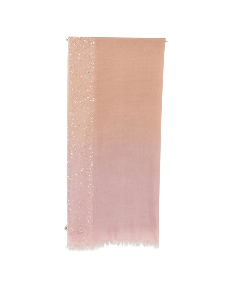 Faliero Sarti New Dania Sequin-embellished Frayed Scarf Pink