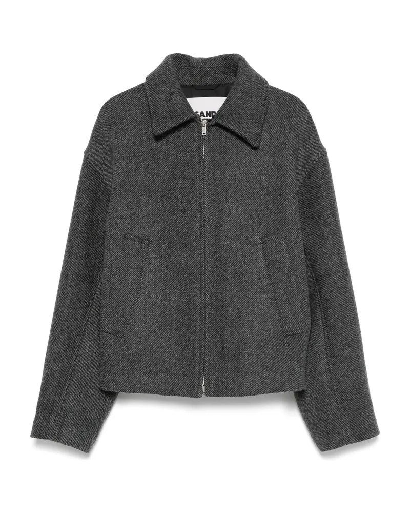 Jil Sander Zip-up Bomber Jacket Grey