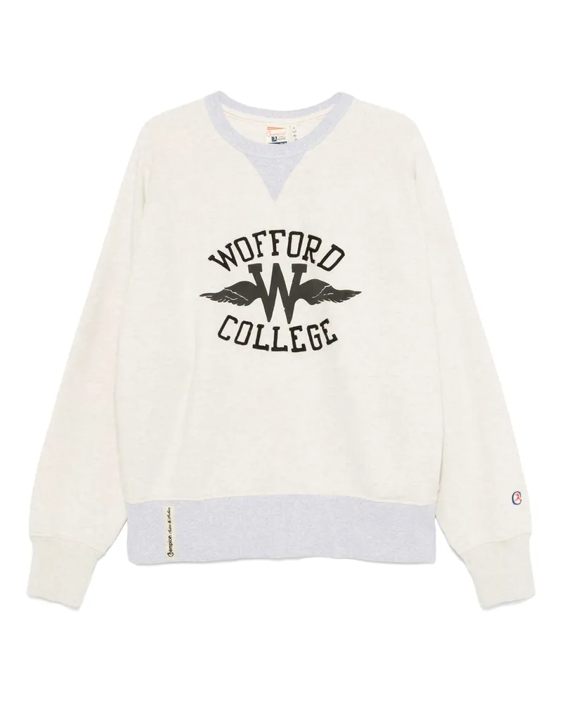 Champion Appliqué-detail Sweatshirt Neutrals