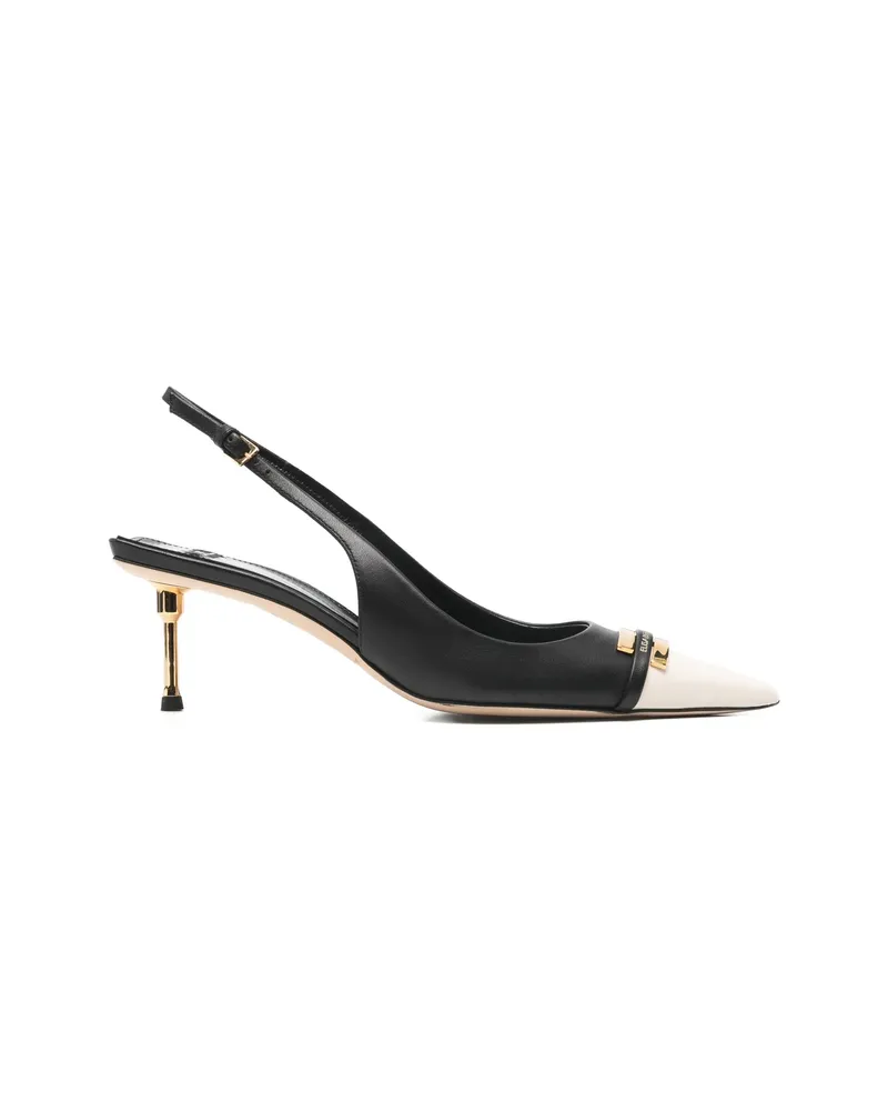 Elisabetta Franchi Two-tone Buckle Pumps Black
