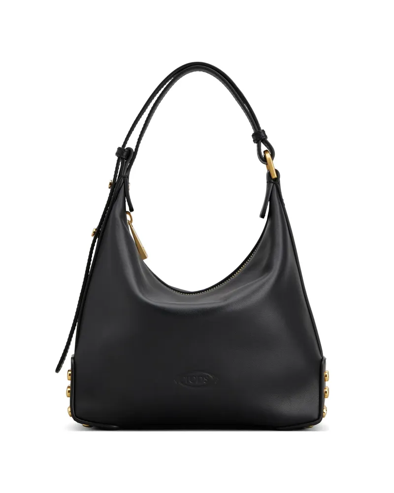 TOD'S Studded Sacca Mini Shoulder Bag Black