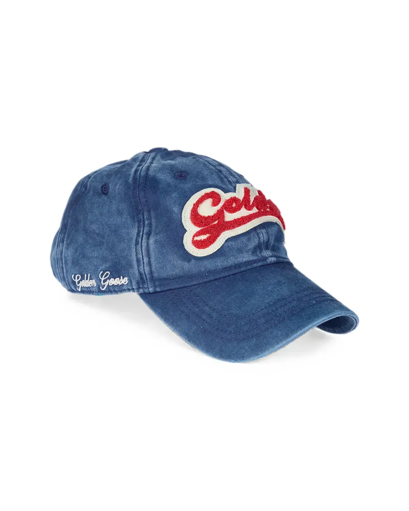 Golden Goose Journey Washed Baseball Cap Blue
