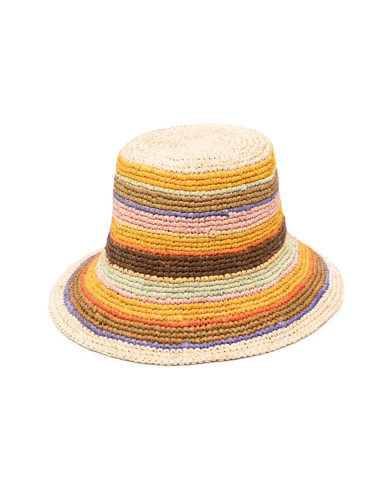 Zimmermann Stripe-pattern Bucket Hat Neutrals