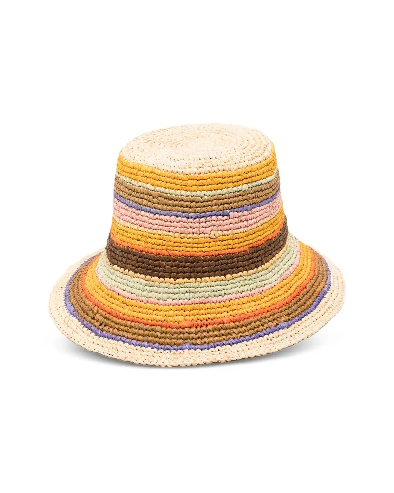 Zimmermann Stripe-pattern Bucket Hat Neutrals