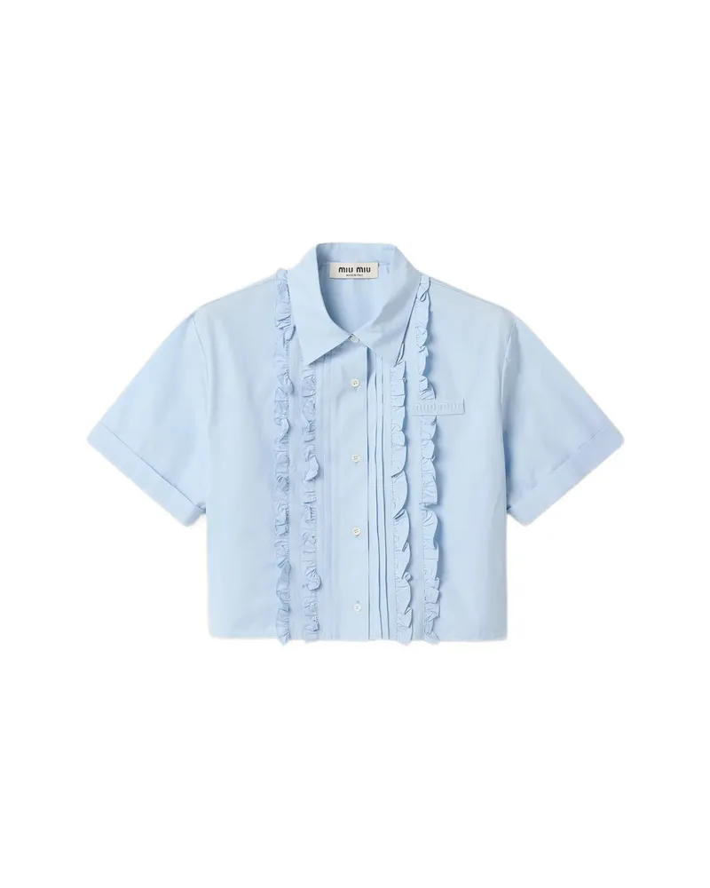 Miu Miu Poplin Shirt Blue