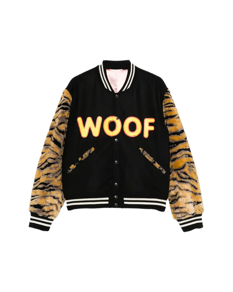 Kenzo Tiger-print Logo Jacket Black