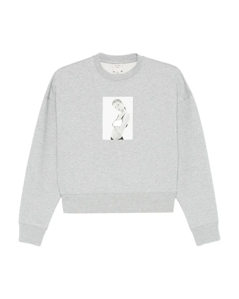 Calvin Klein Photographic-print Cotton Sweatshirt Grey