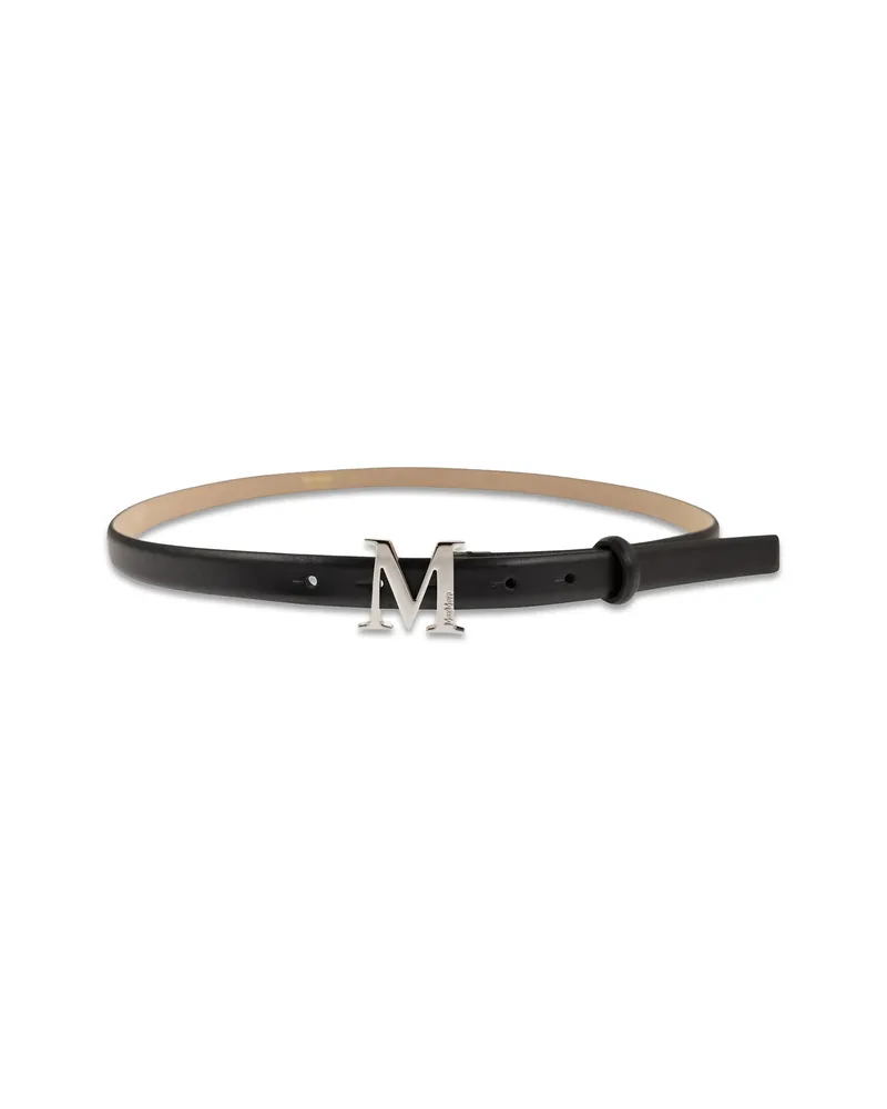 Max Mara M Monogram Buckle Belt Black