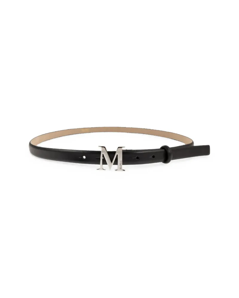 Max Mara MCLASSIC20S - Monogram Leather Belt Black