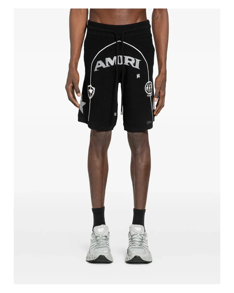 Amiri Logo-print Track Shorts Black