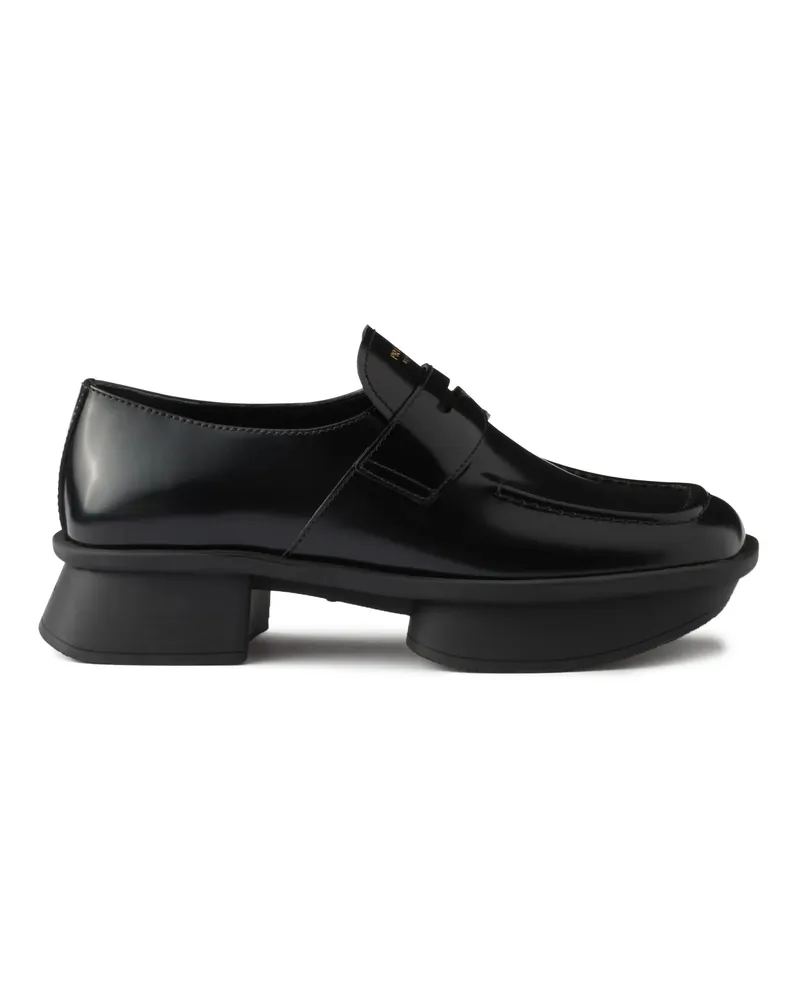 Prada Leather Loafers Black