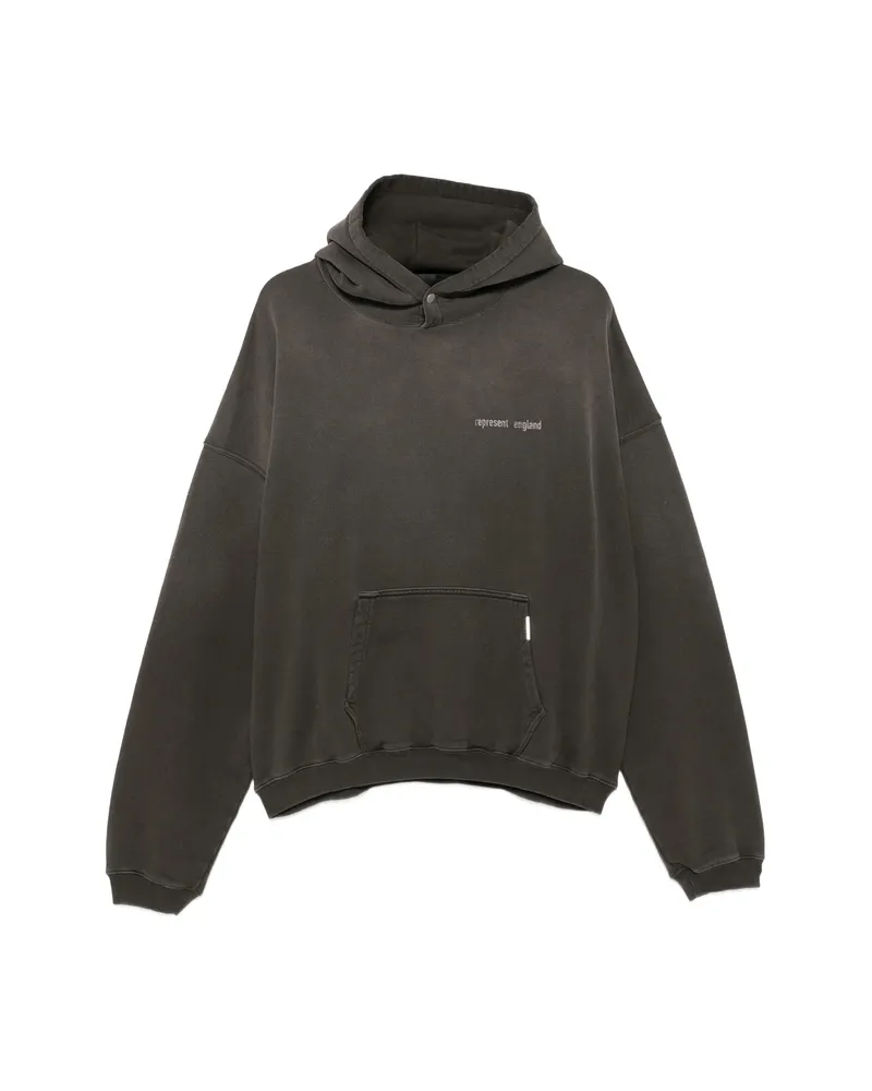 REPRESENT Logo-print Hoodie Grey