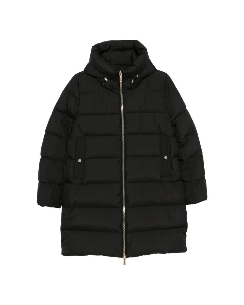MOORER Klie Quilted Hooded Coat Black