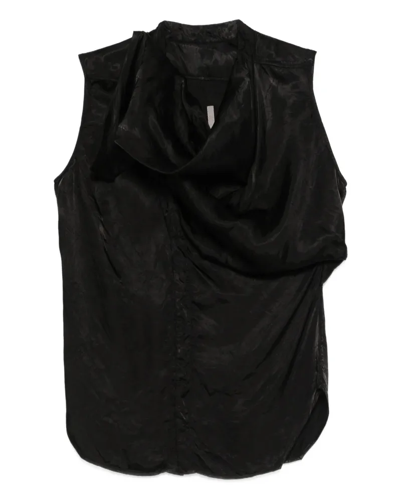 Rick Owens Draped Sleeveless Top Black